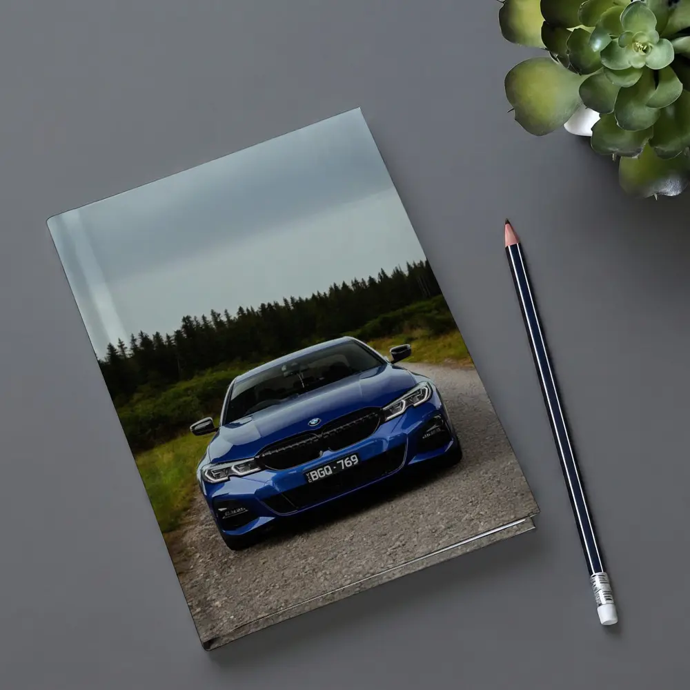BMW 3 Series Blue Front View Forest Road – Notebooks