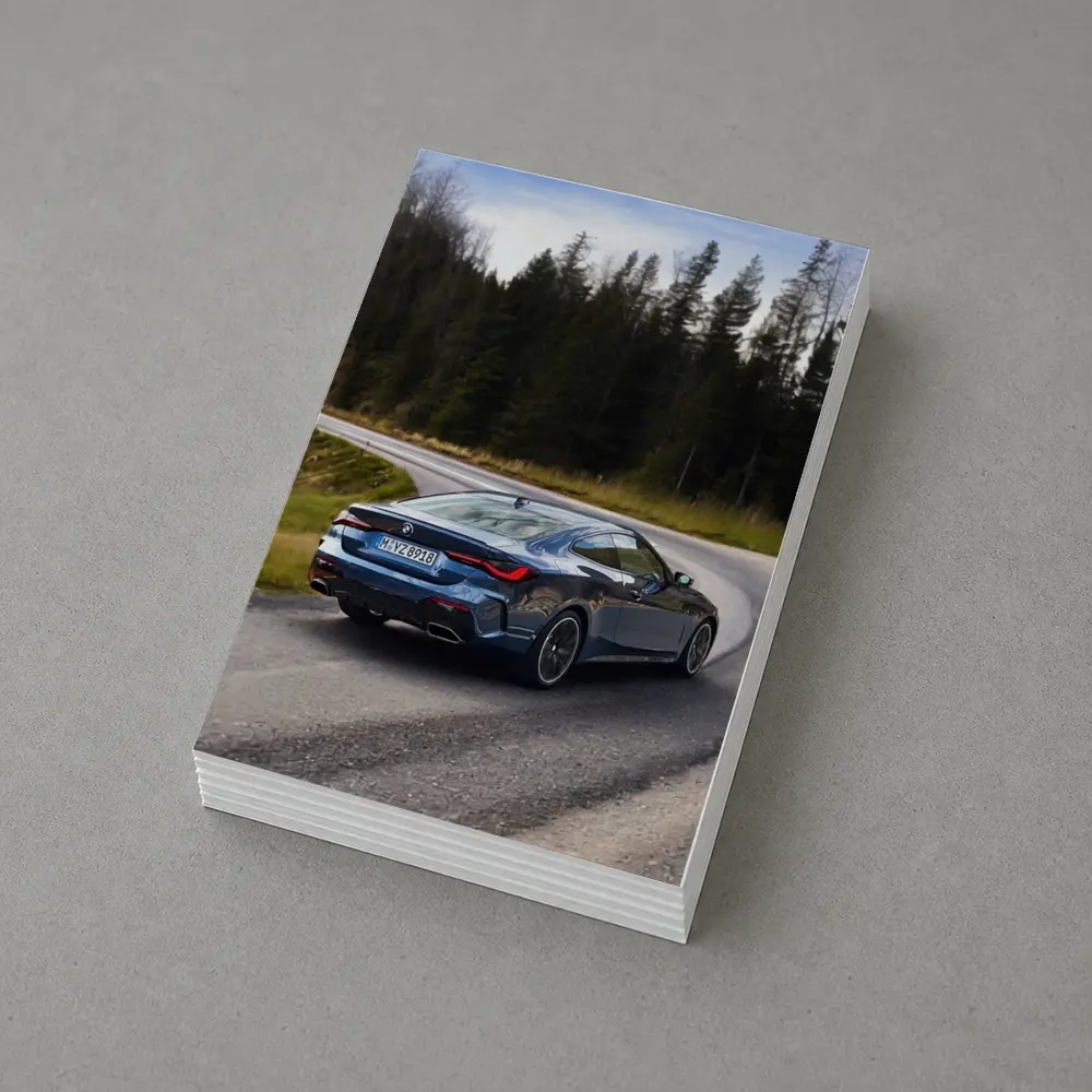BMW 4 Series Coupe On Winding Forest Road – Postcards