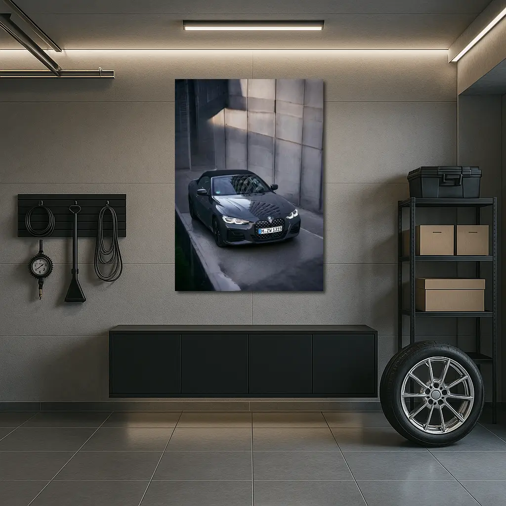 BMW 4 Series Convertible Gray Urban Wall – Wall Art