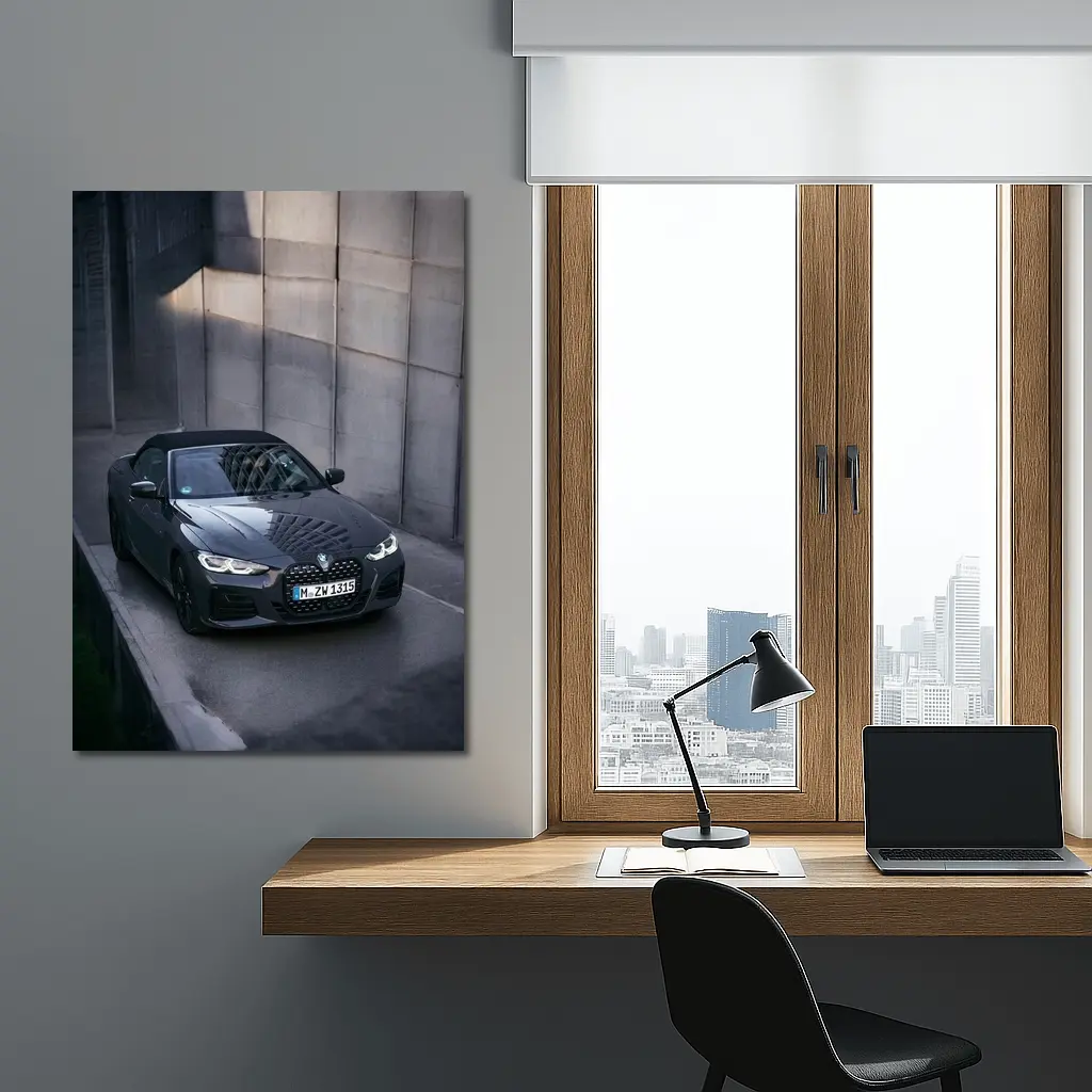 BMW 4 Series Convertible Gray Urban Wall – Wall Art