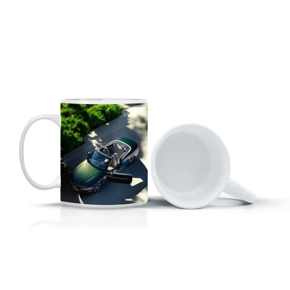 BMW 4 Series Convertible Green Aerial View – Mugs