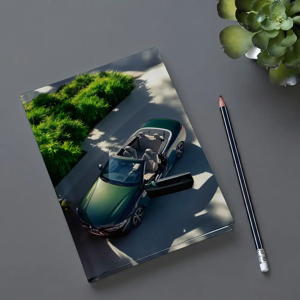 BMW 4 Series Convertible Green Aerial View – Notebooks
