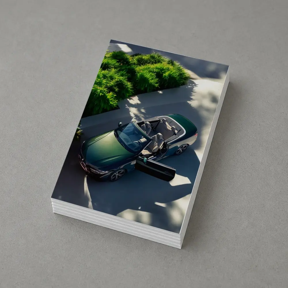 BMW 4 Series Convertible Green Aerial View – Postcards