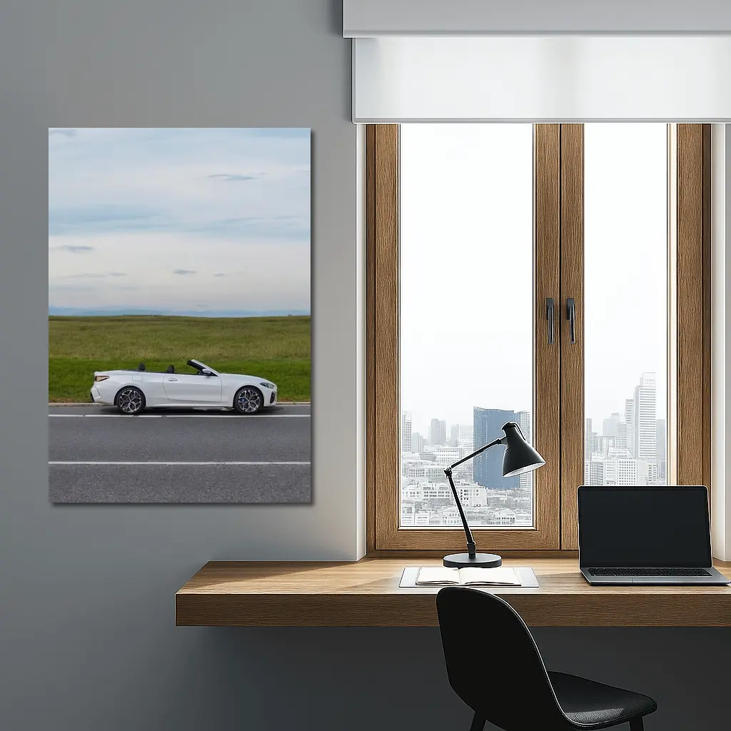 BMW 4 Series Convertible Open Road Fields – Wall Art