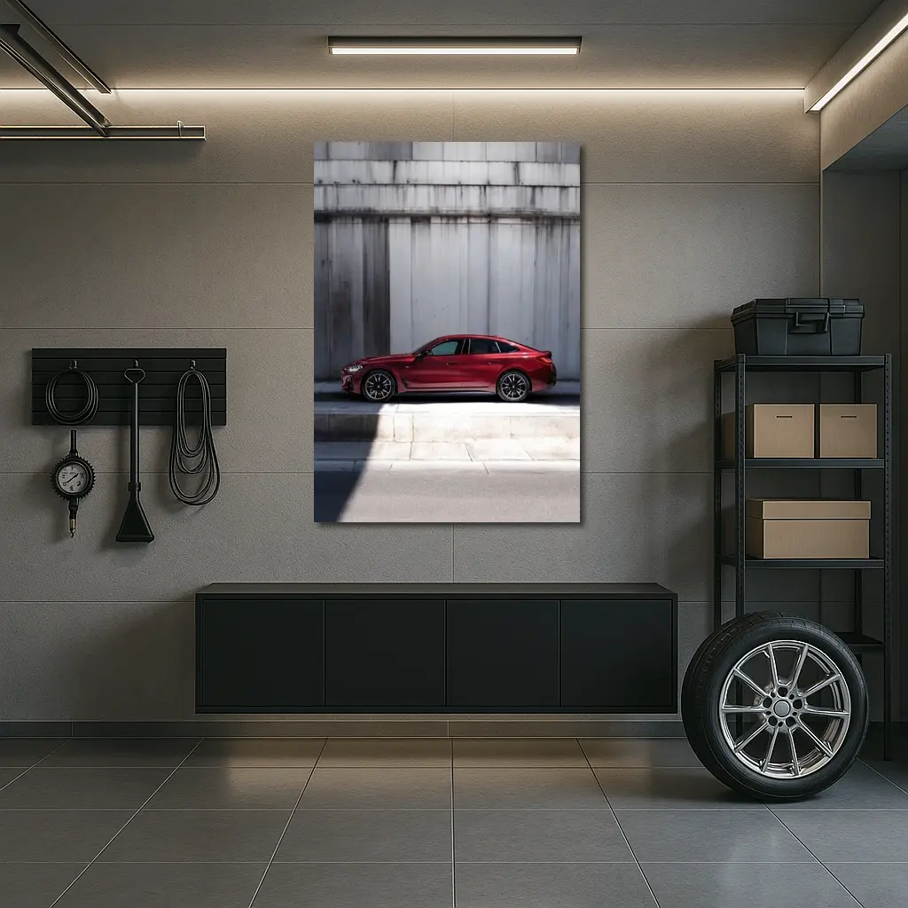 BMW 4 Series Gran Coupe Red Highway – Wall Art