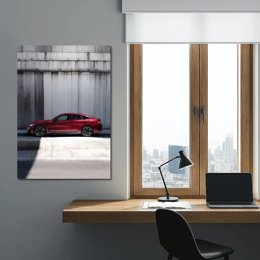 BMW 4 Series Gran Coupe Red Highway – Wall Art