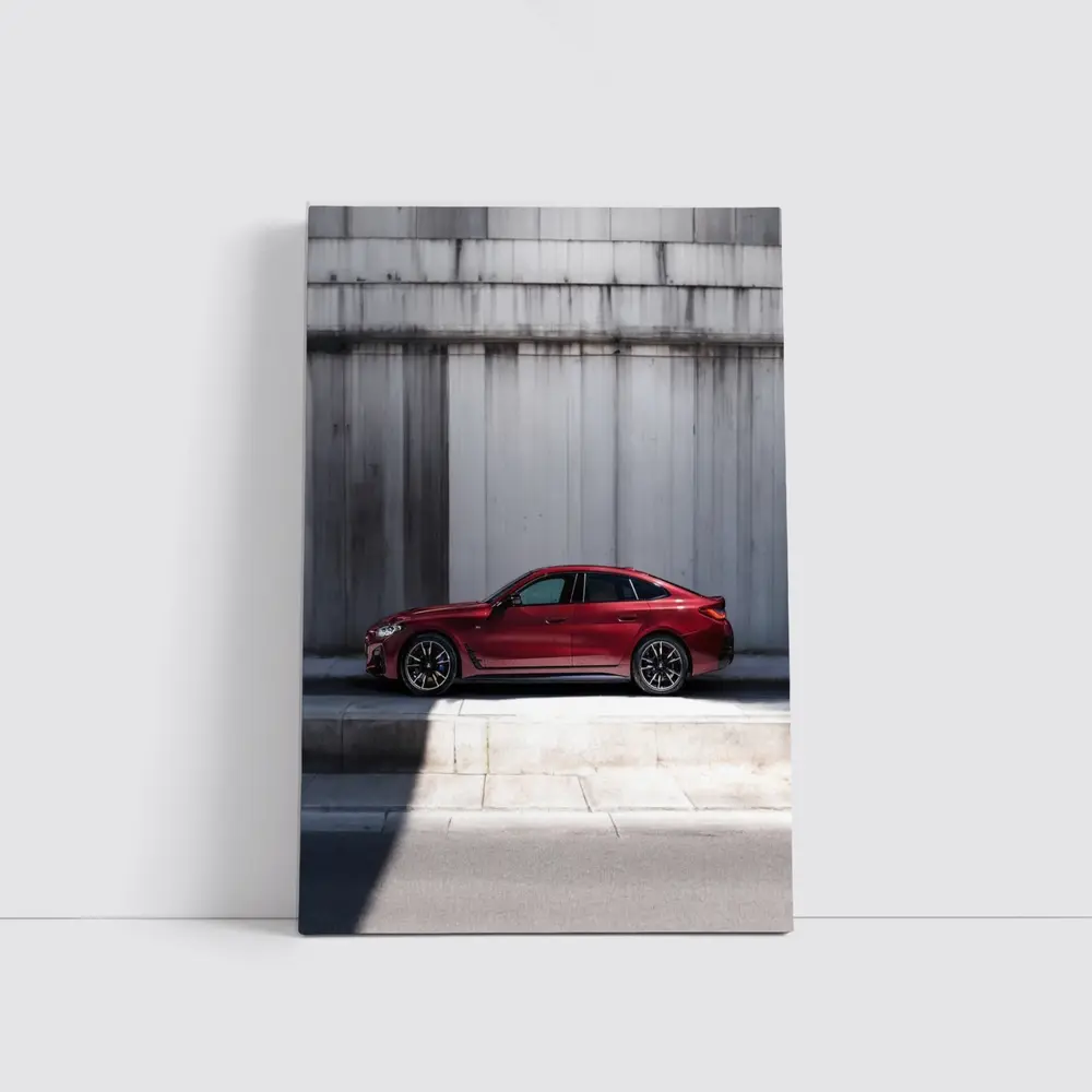BMW 4 Series Gran Coupe Red Side Profile – Wall Art