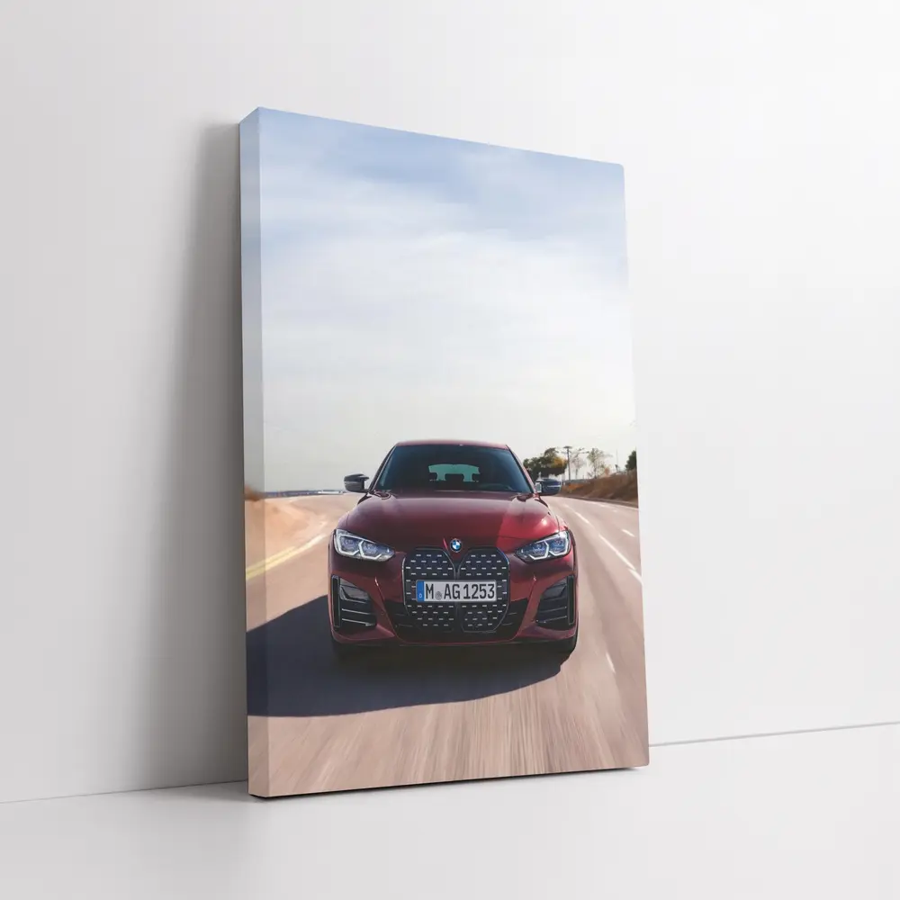 BMW 4 Series Gran Coupe Red Highway – Wall Art