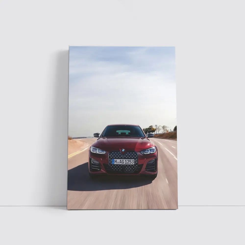 BMW 4 Series Gran Coupe Red Highway – Wall Art