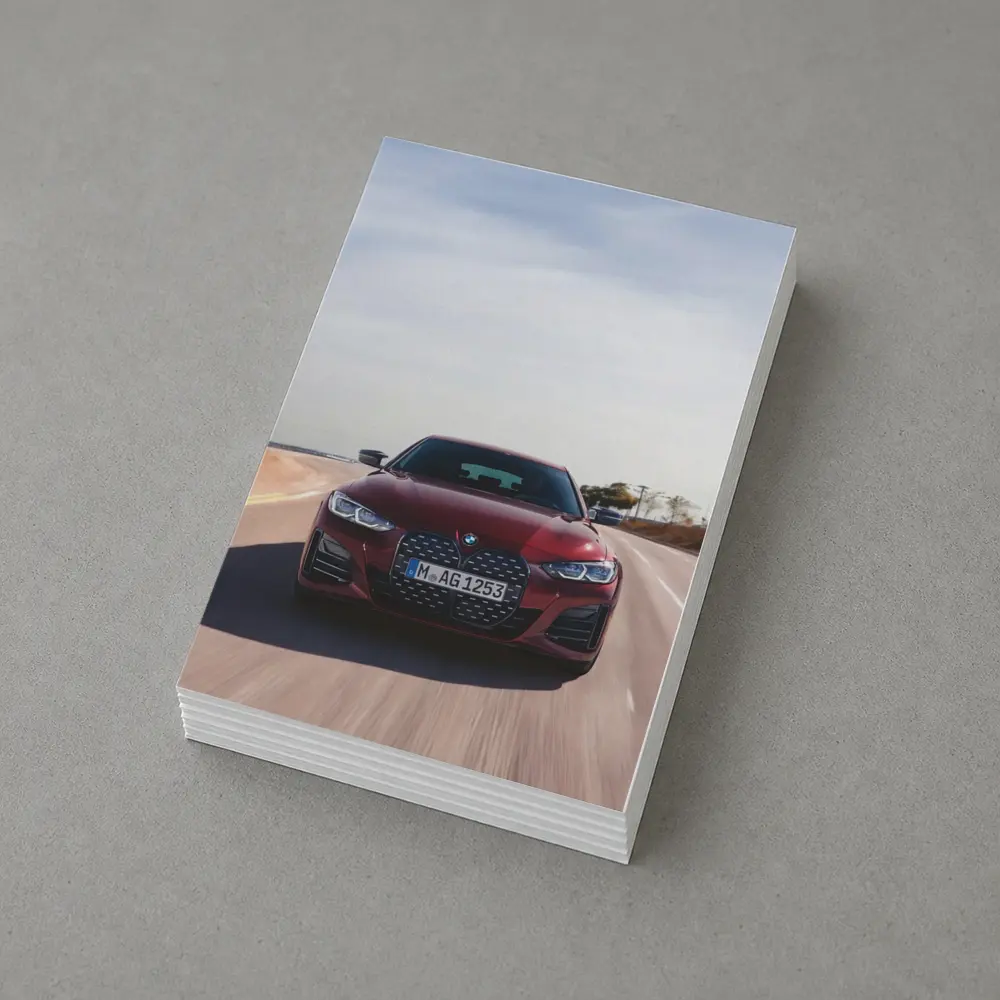 BMW 4 Series Gran Coupe Red Highway – Postcards