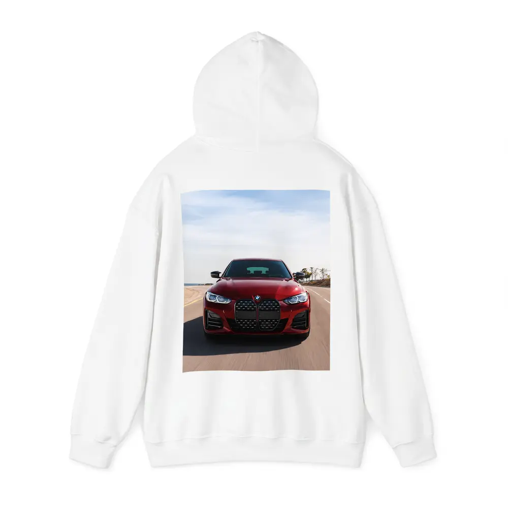 BMW Four Series Red Driving Open Road – Hoodies