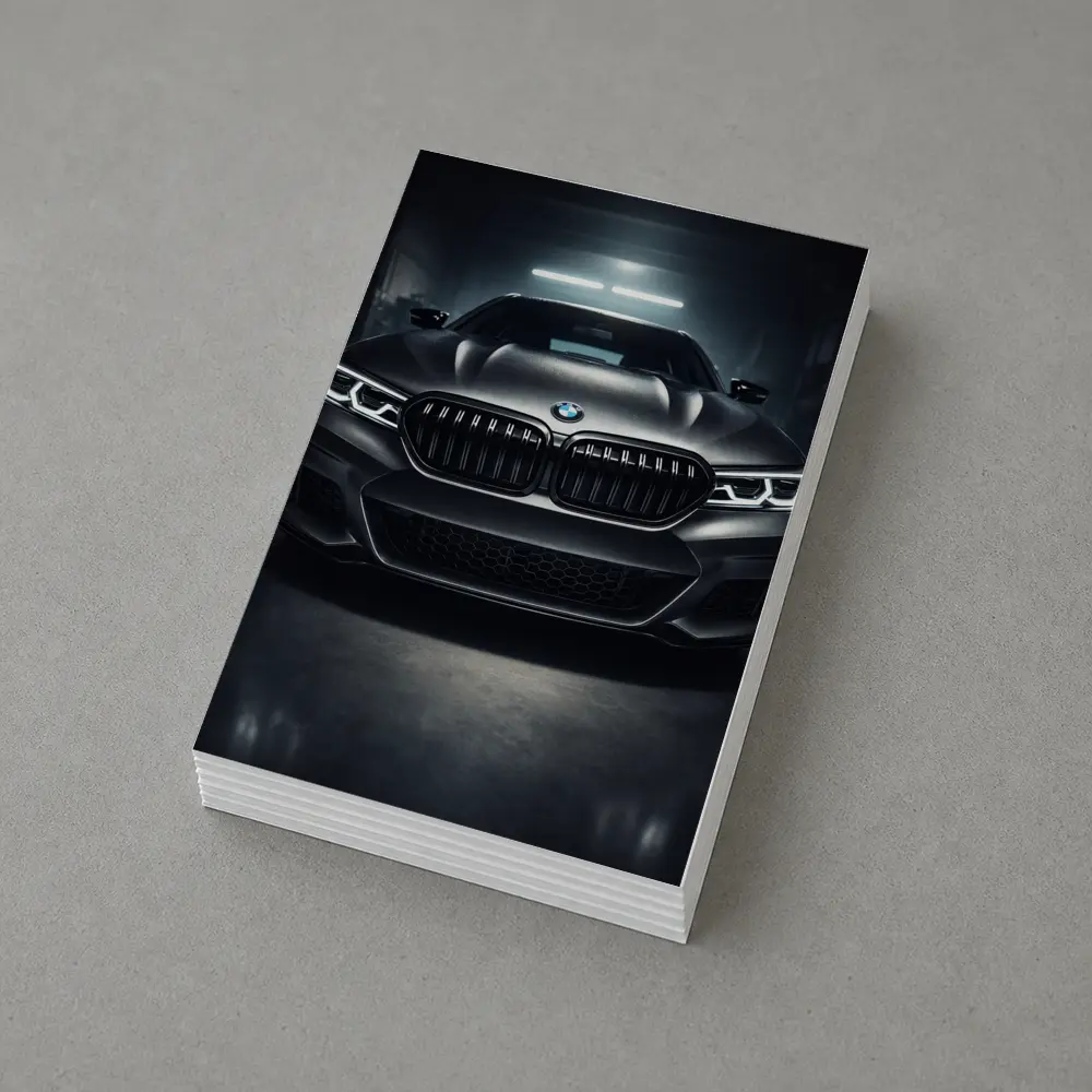 BMW M5 Dark Garage Front View – Postcards