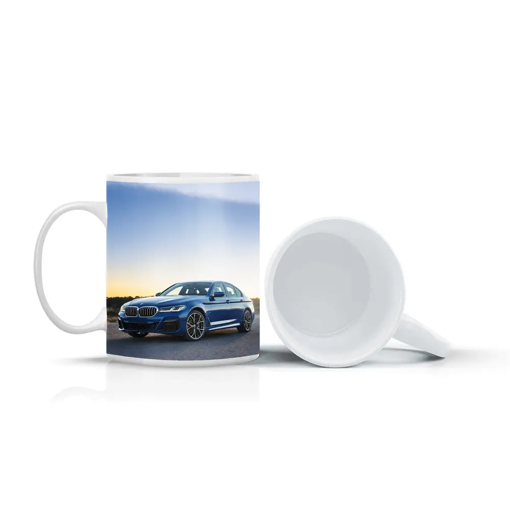 BMW 5 Series Blue Sedan Desert Sunset – Mugs
