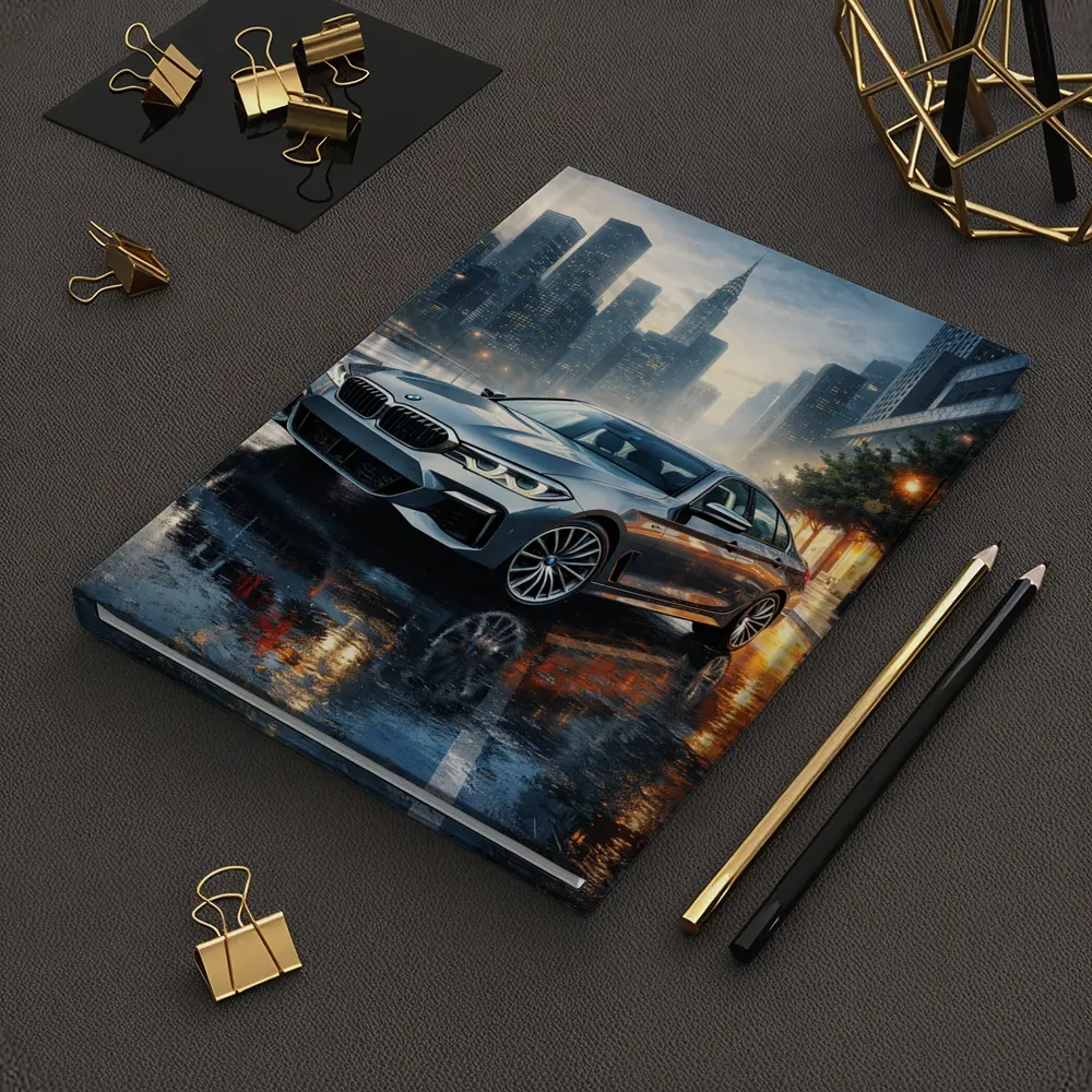 BMW 5 Series Rainy City Night Street – Notebooks