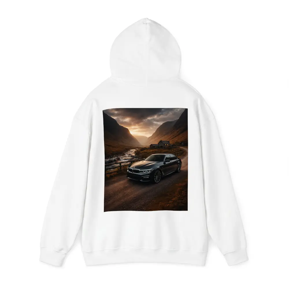 BMW Five Series Dark Scottish Highland Valley – Hoodies