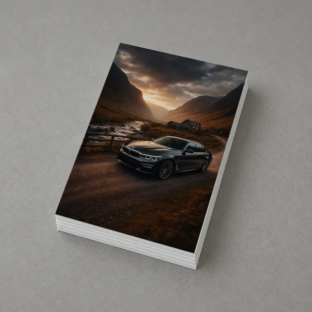 BMW Five Series Dark Scottish Highland Valley – Postcards