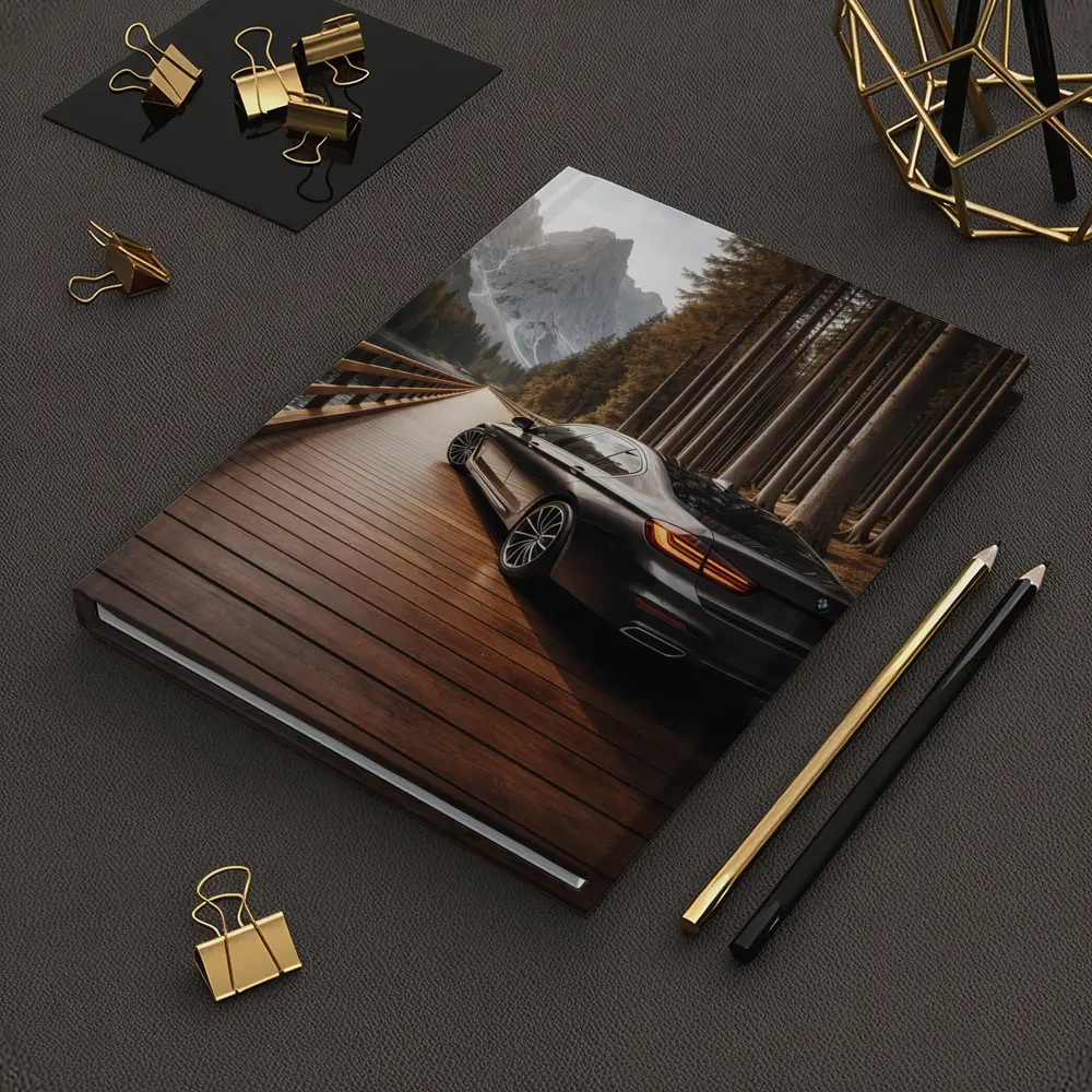 BMW 7 Series On Mountain Wooden Bridge – Notebooks