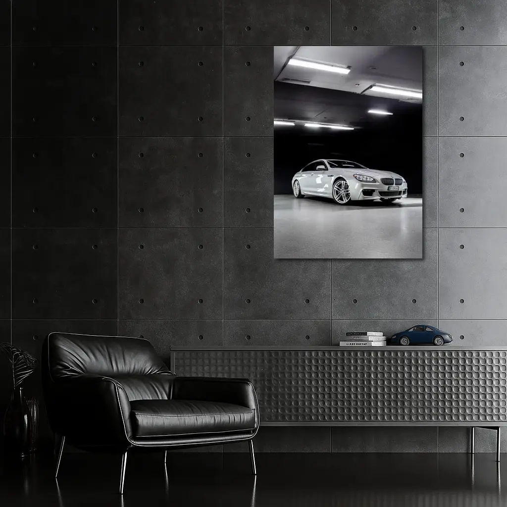 BMW Six Series Gran Coupe Garage Silver – Wall Art