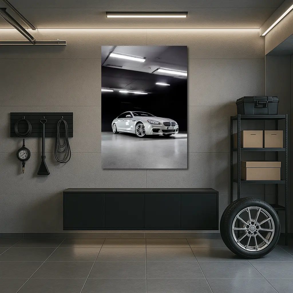 BMW Six Series Gran Coupe Garage Silver – Wall Art