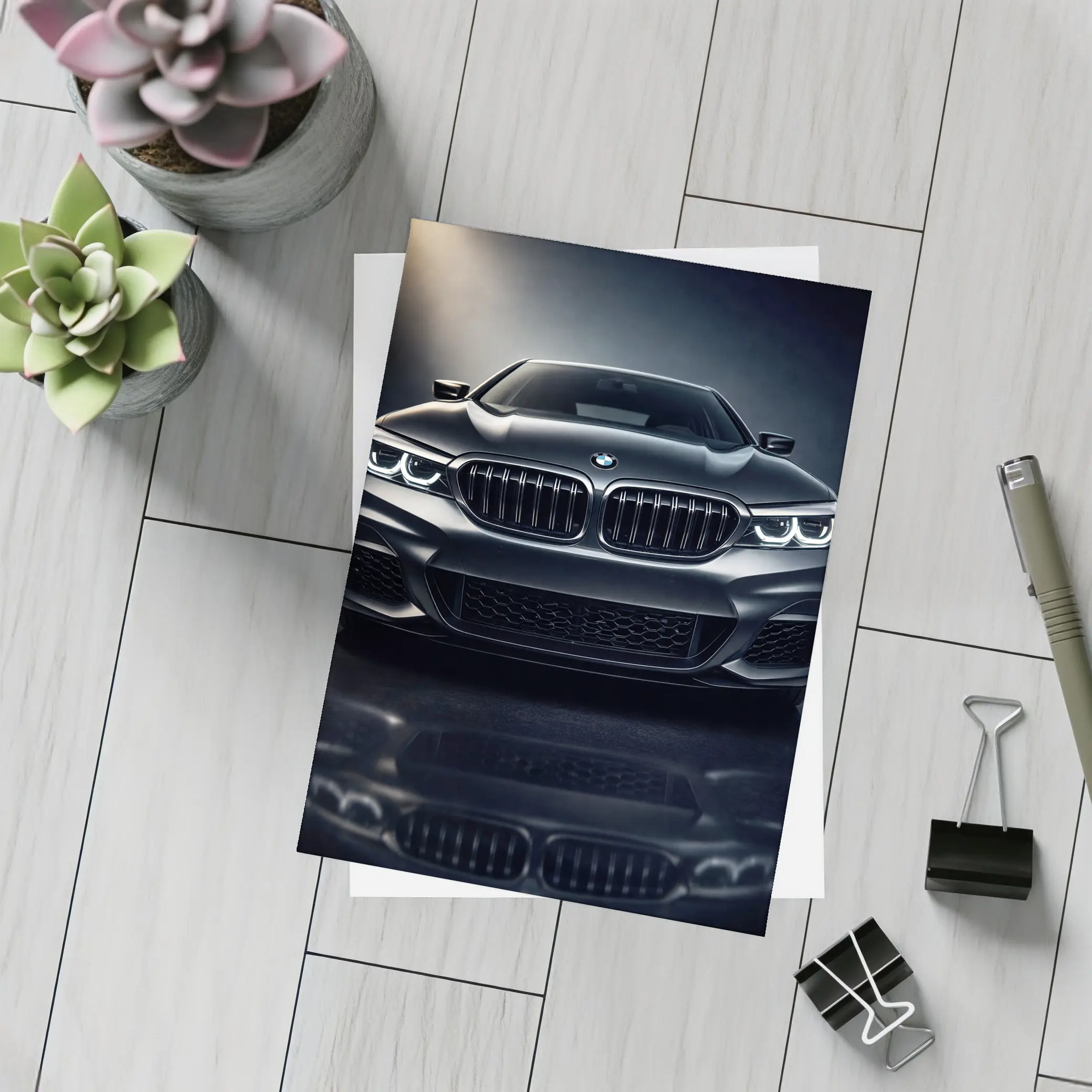 BMW M5 Front View Dark Studio – Postcards