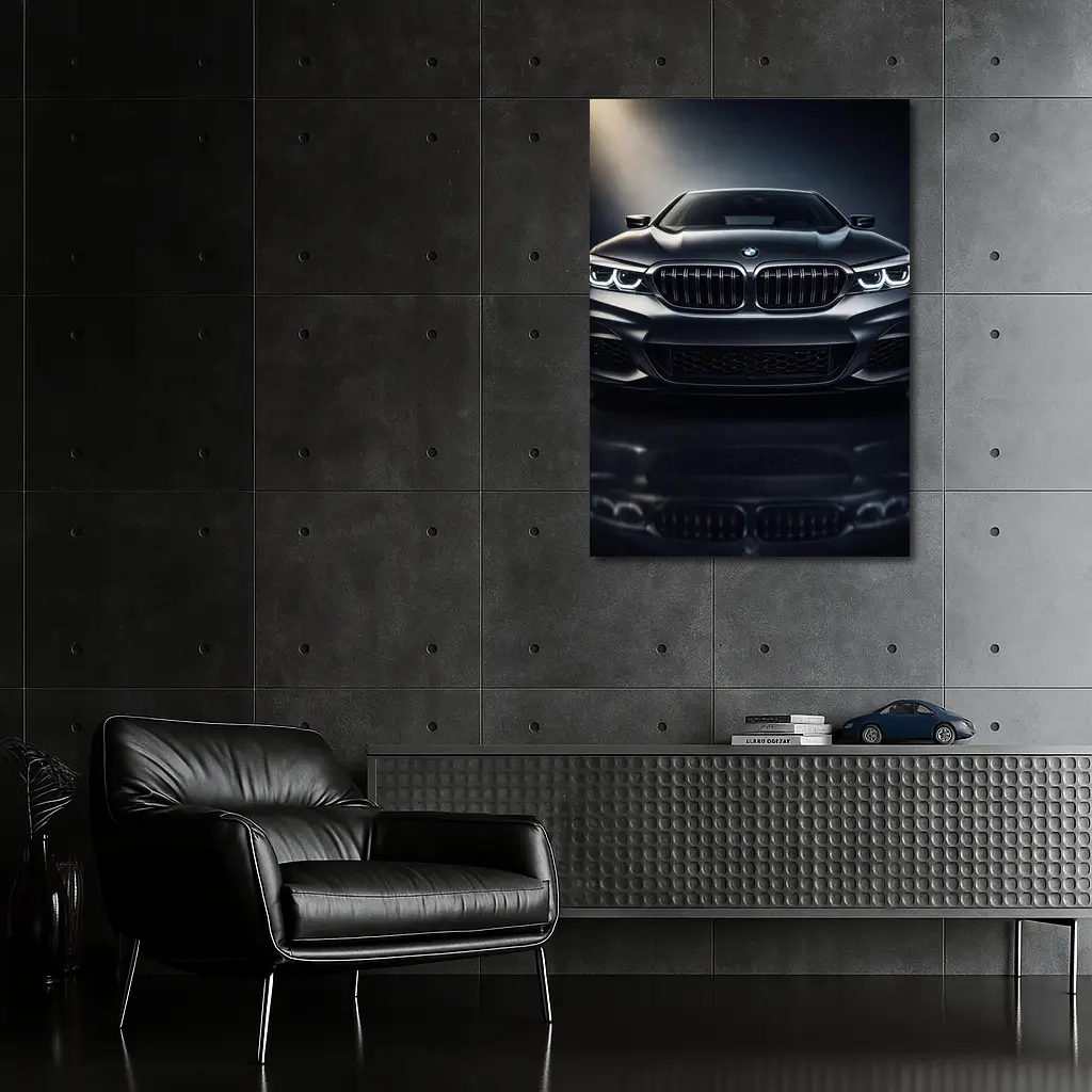 BMW M5 Front View Dark Studio – Wall Art