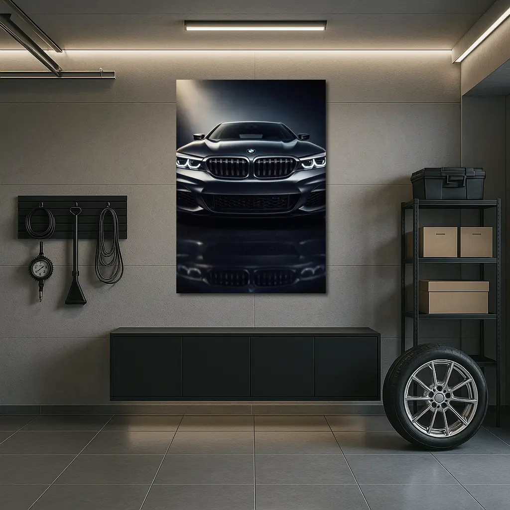 BMW M5 Front View Dark Studio – Wall Art