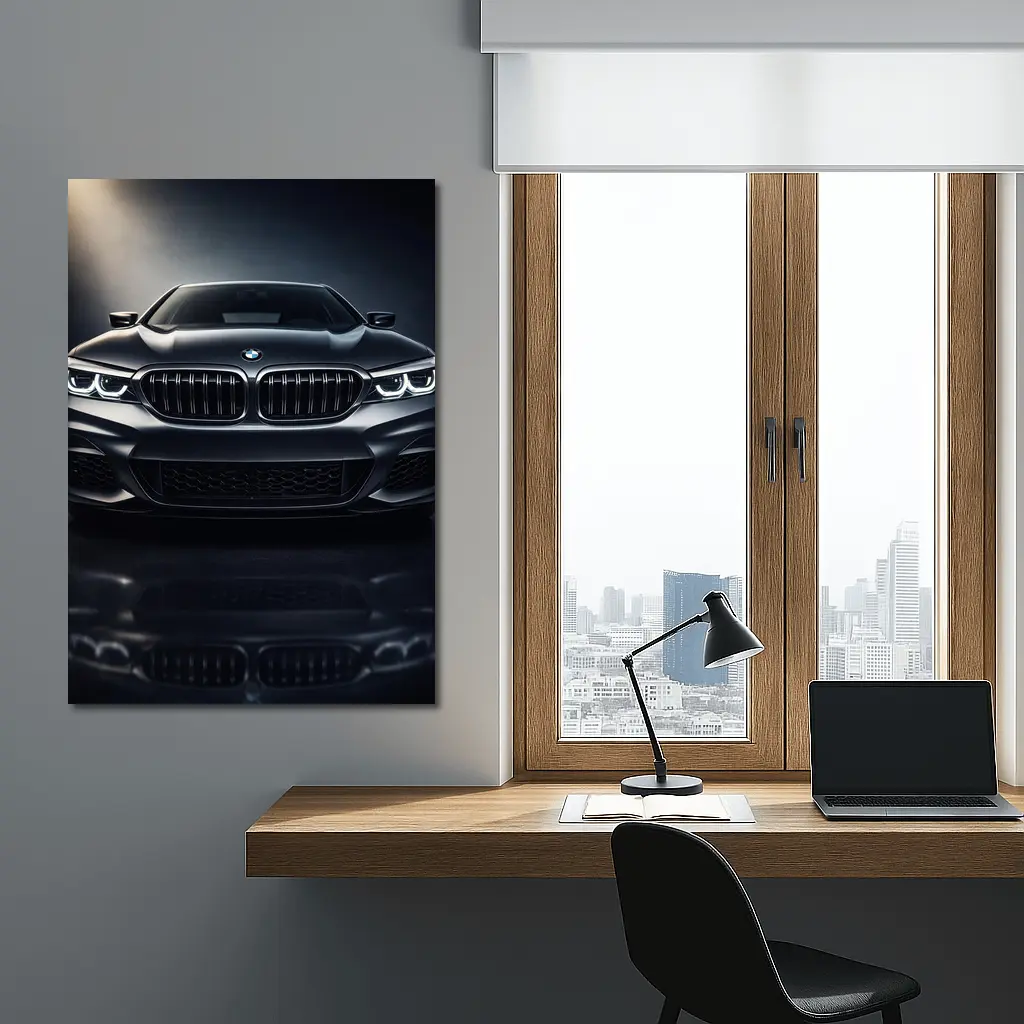 BMW M5 Front View Dark Studio – Wall Art