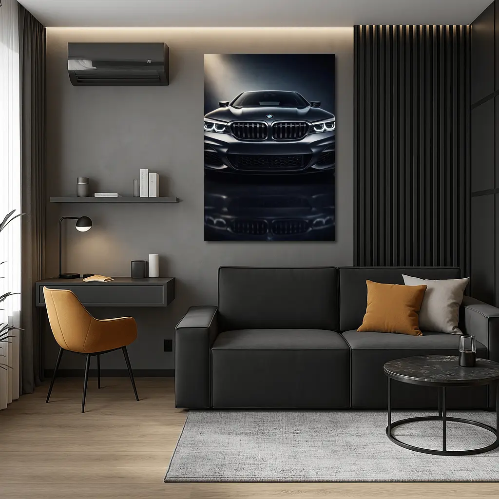 BMW M5 Front View Dark Studio – Wall Art