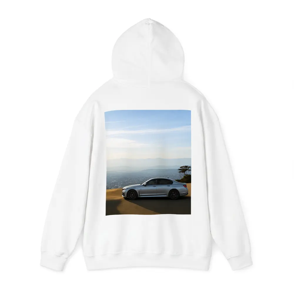 BMW 7 Series Silver Sedan City Overlook – Hoodies