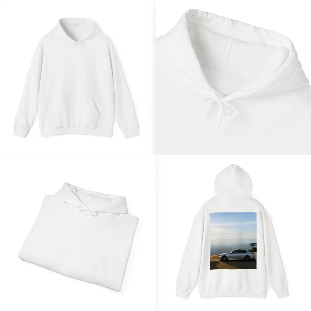 BMW 7 Series Silver Sedan City Overlook – Hoodies