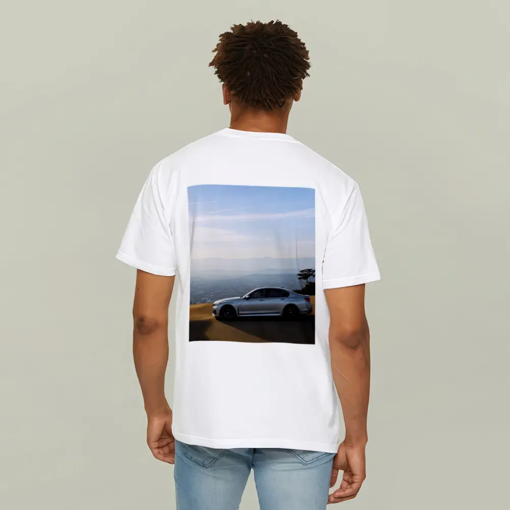 BMW 7 Series Silver Sedan City Overlook – T-Shirts