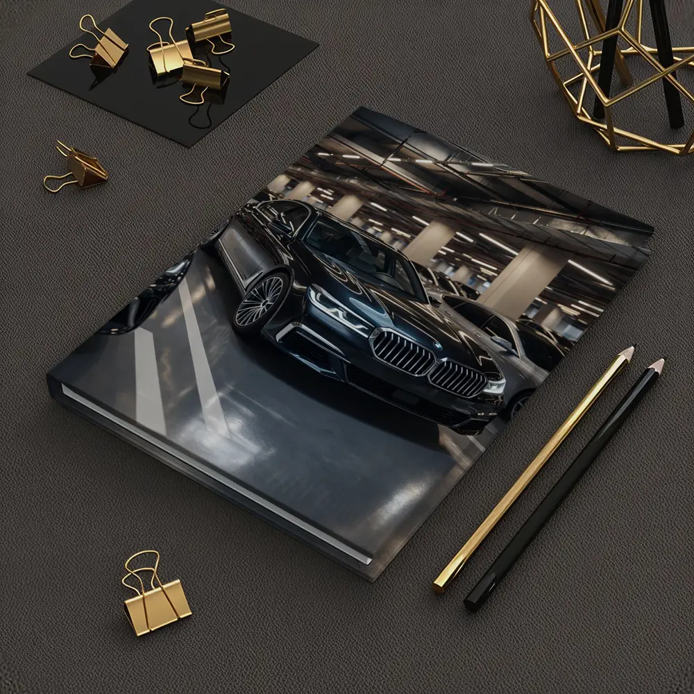 BMW Seven Series Black Sedan Parking Garage – Notebooks