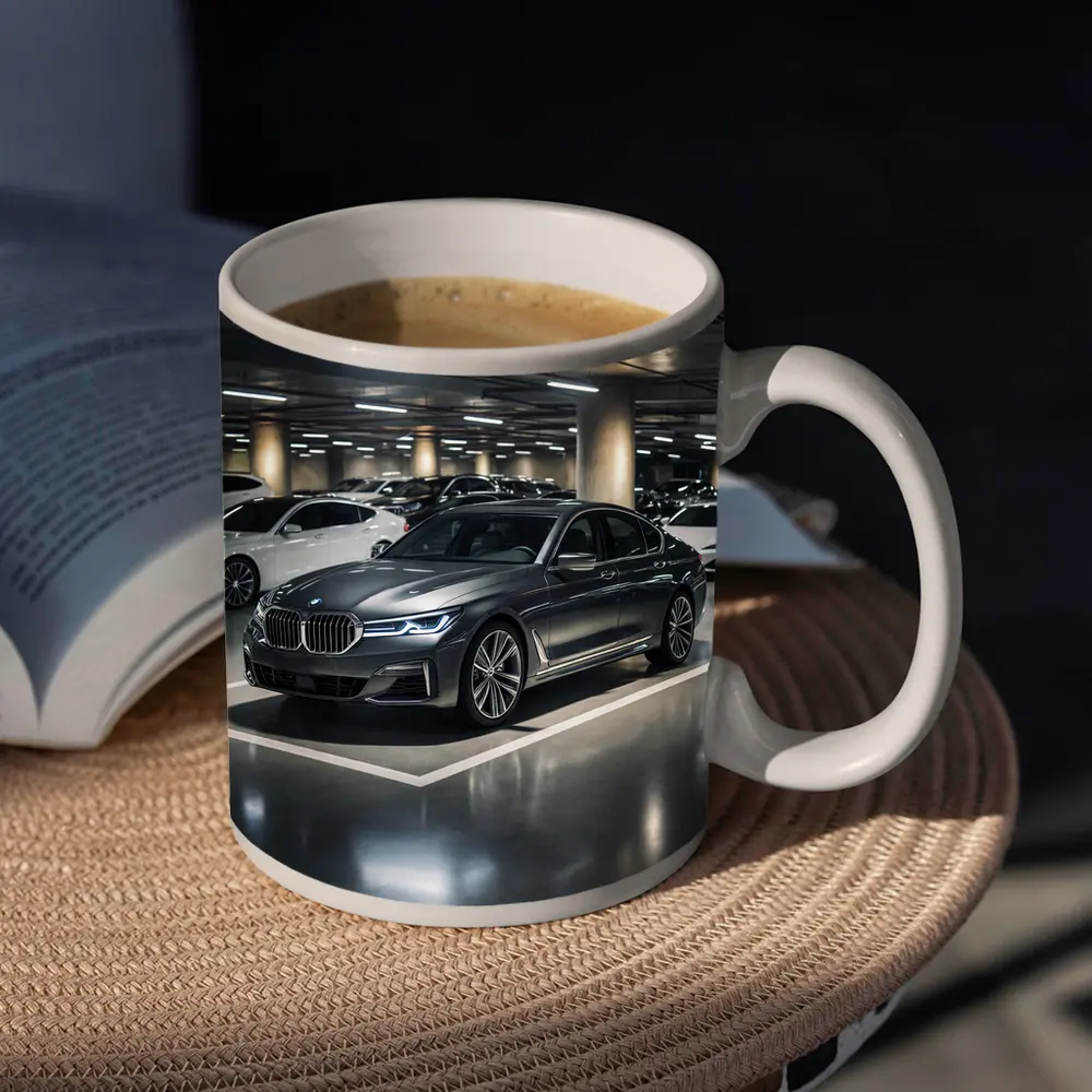 BMW Seven Series Parked In Underground Garage – Mugs