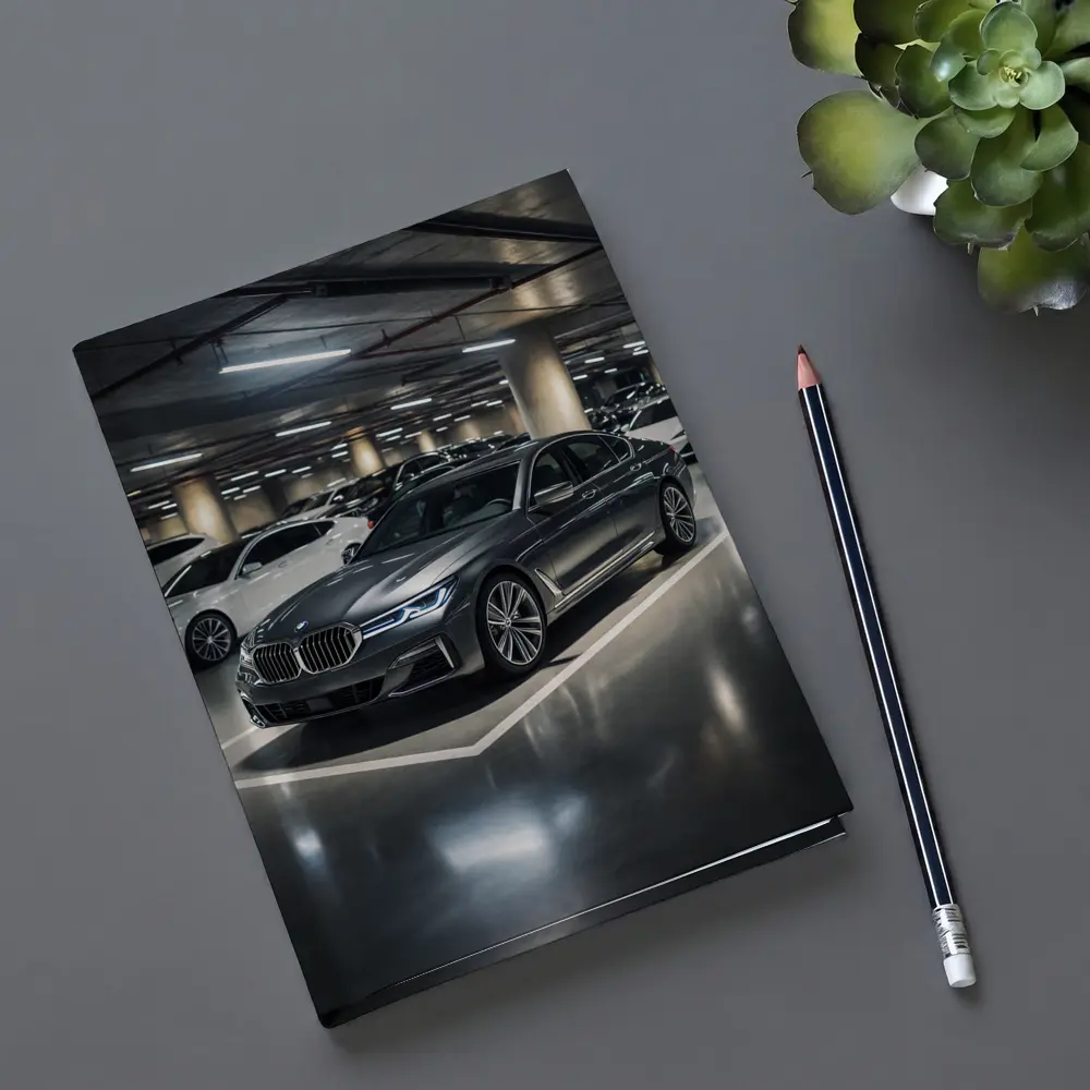 BMW Seven Series Parked In Underground Garage – Notebooks