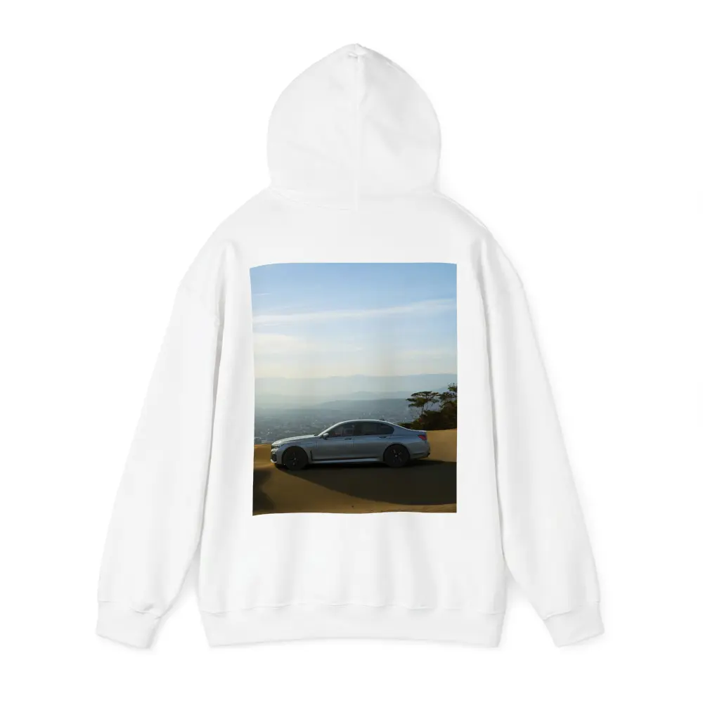 BMW 7 Series Silver Sedan Desert Overlook – Hoodies