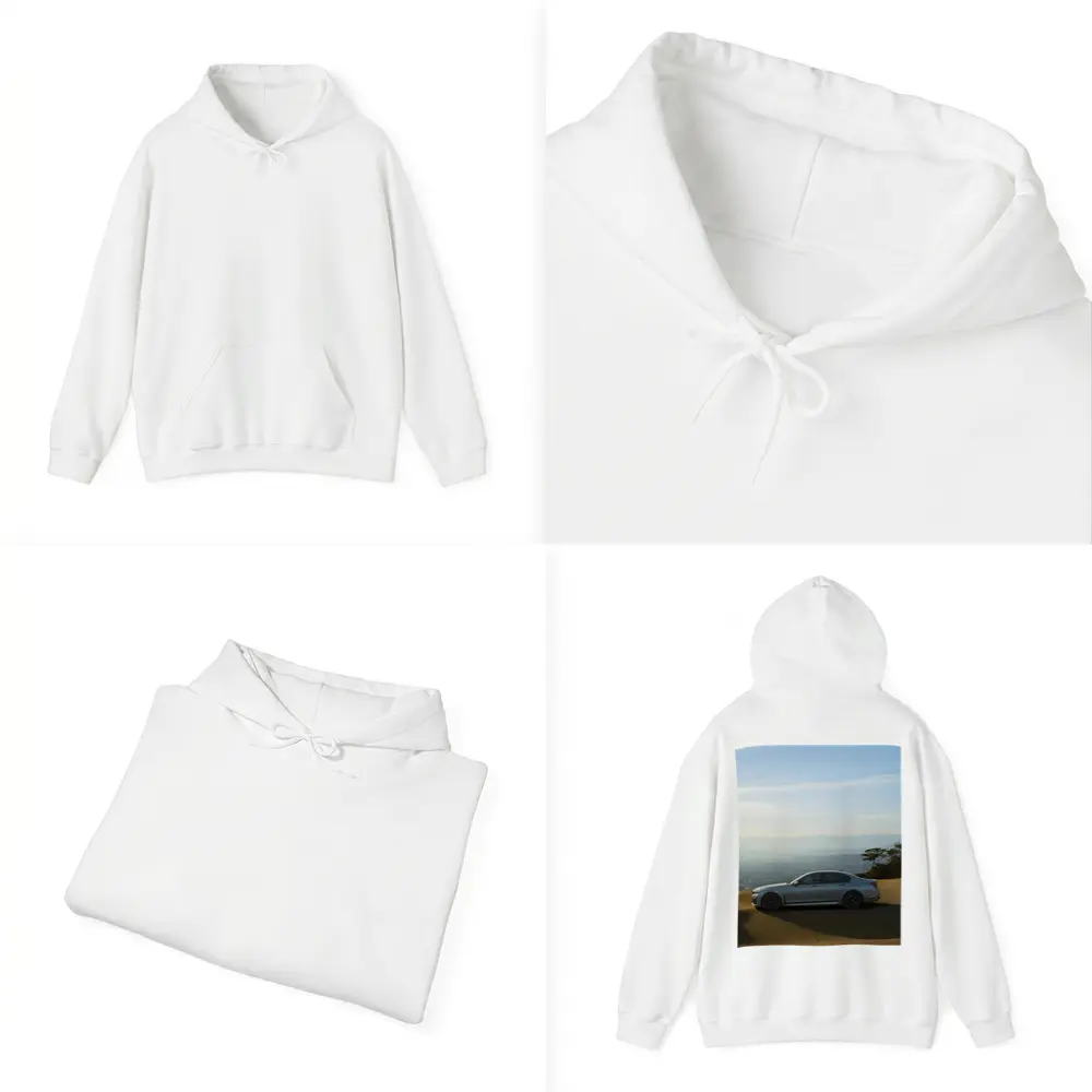 BMW 7 Series Silver Sedan Desert Overlook – Hoodies