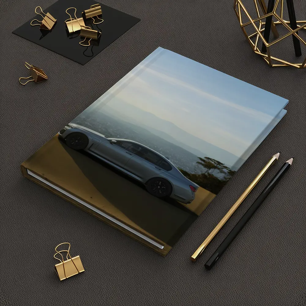 BMW 7 Series Silver Sedan Desert Overlook – Notebooks