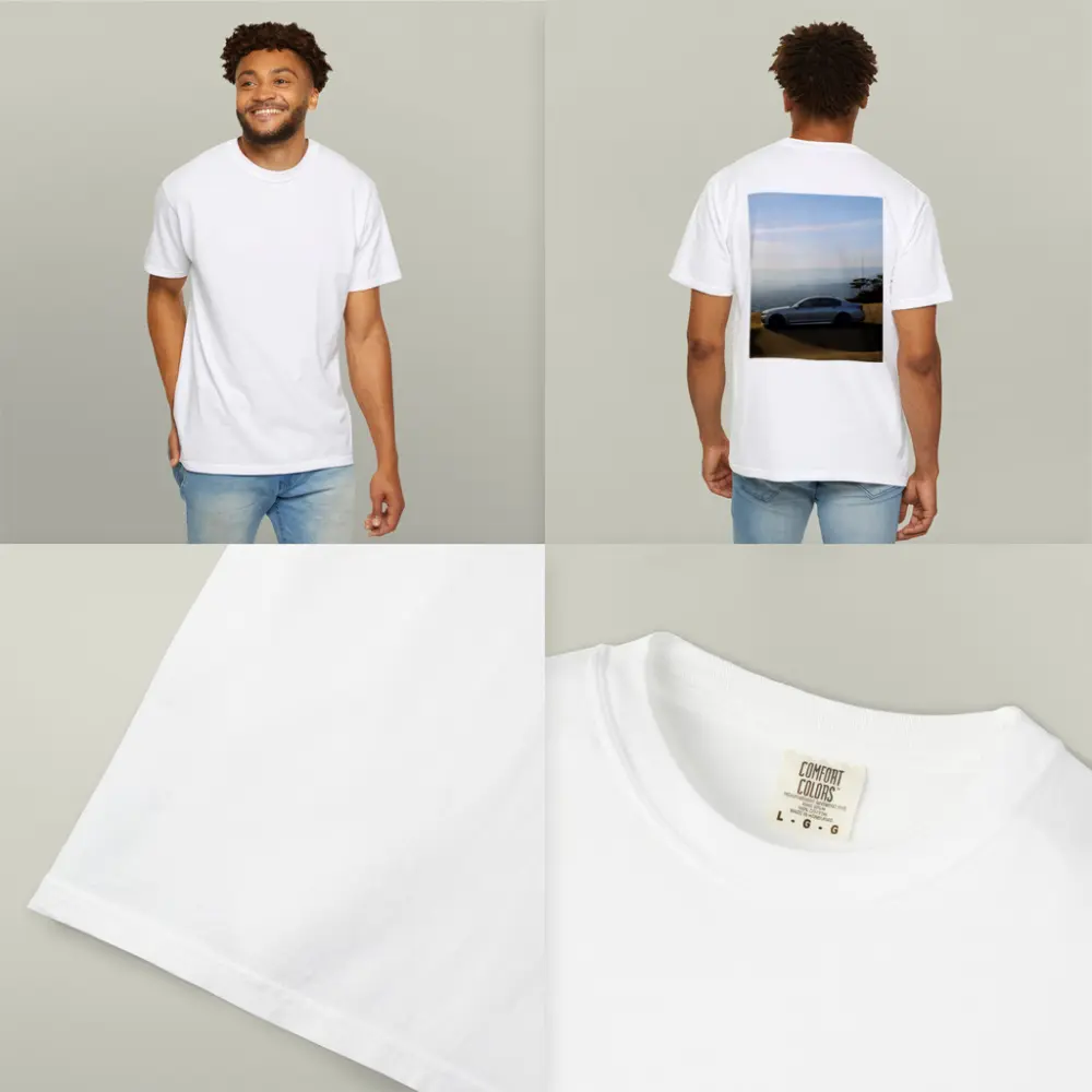 BMW 7 Series Silver Sedan Desert Overlook – T-Shirts