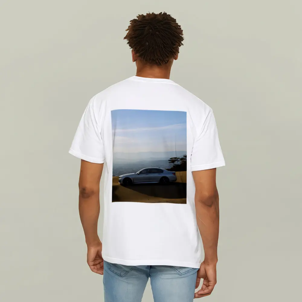 BMW 7 Series Silver Sedan Desert Overlook – T-Shirts