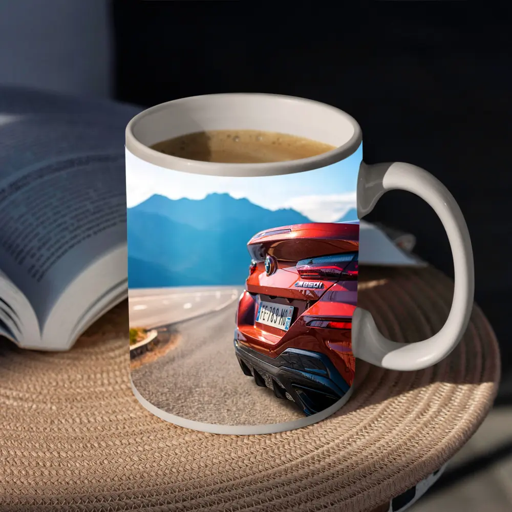 BMW M850i Rear Mountain Road View – Mugs