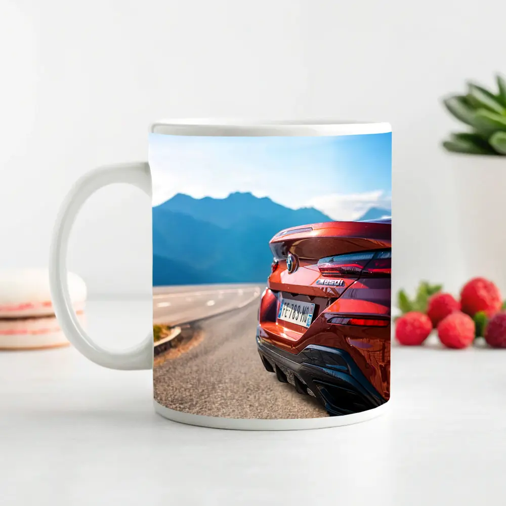 BMW M850i Rear Mountain Road View – Mugs