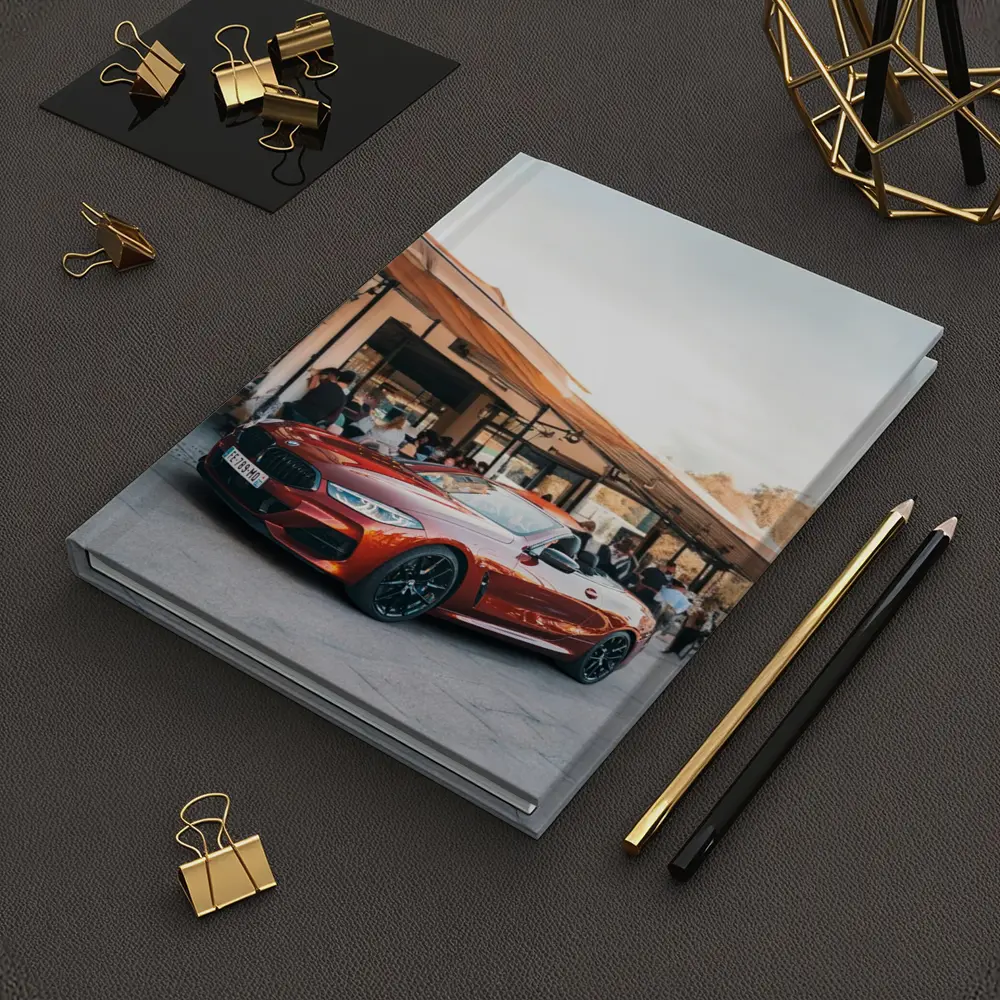 BMW M8 Convertible Parked Outside Cafe – Notebooks