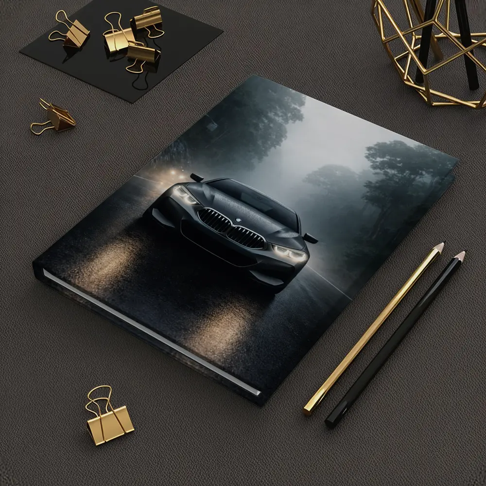 BMW 8 Series Front View Foggy Road – Notebooks