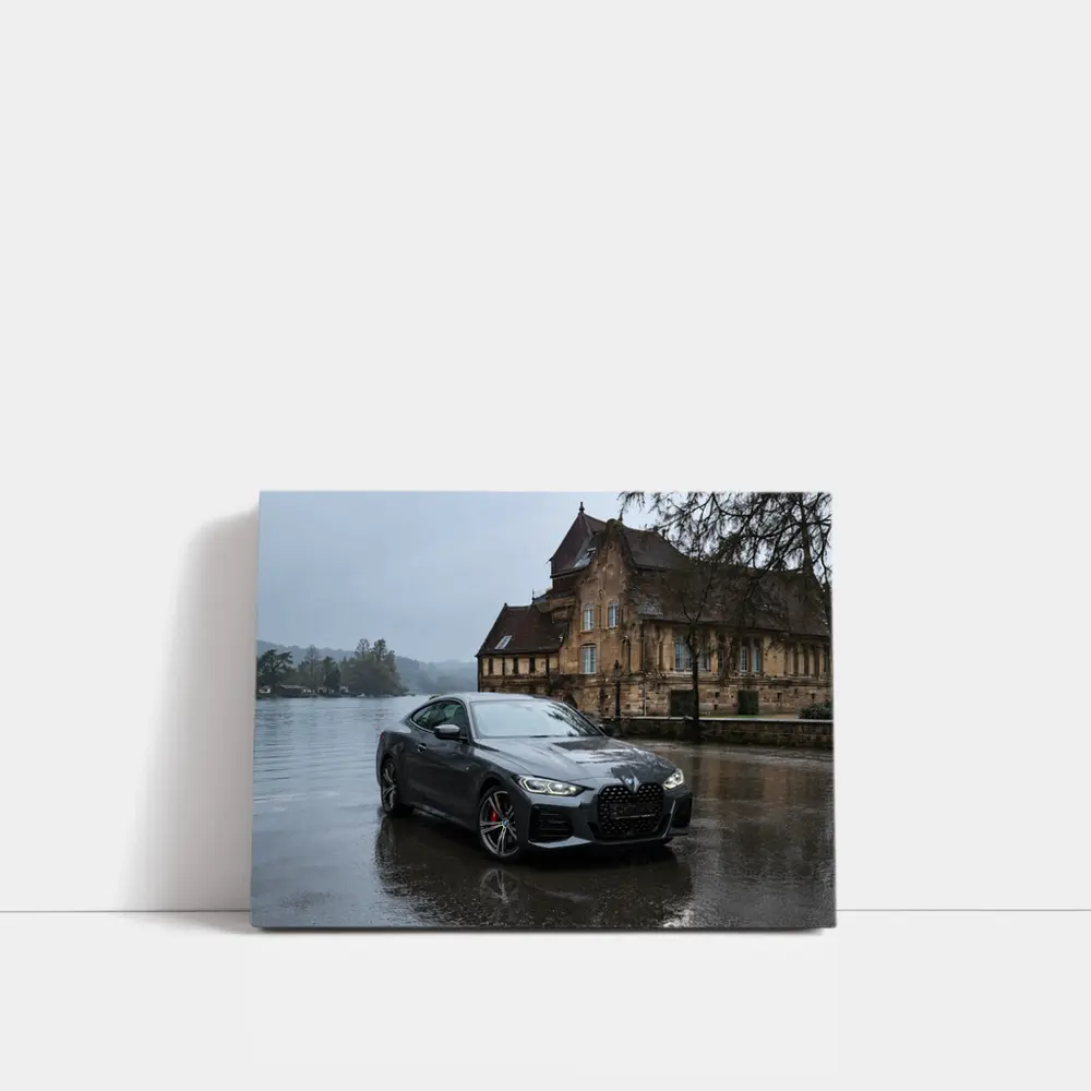 BMW 4 Series Coupe Rainy Castle Setting – Wall Art