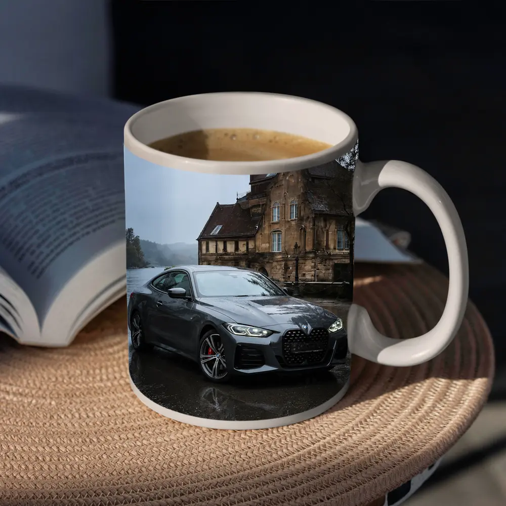 BMW 4 Series Coupe Rainy Castle Setting – Mugs