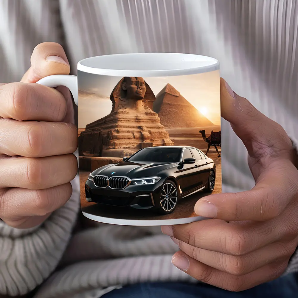 BMW 5 Series Black Egypt Pyramids Sphinx – Mugs