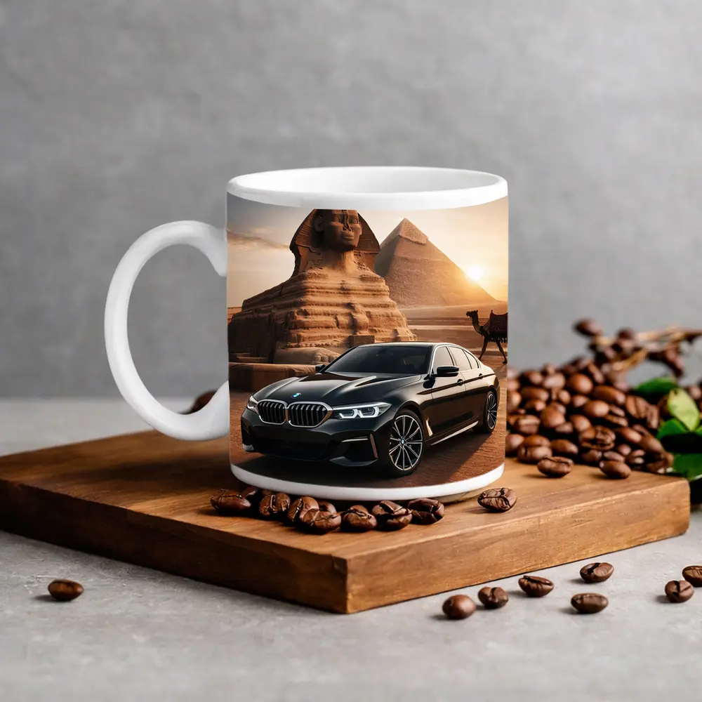 BMW 5 Series Black Egypt Pyramids Sphinx – Mugs
