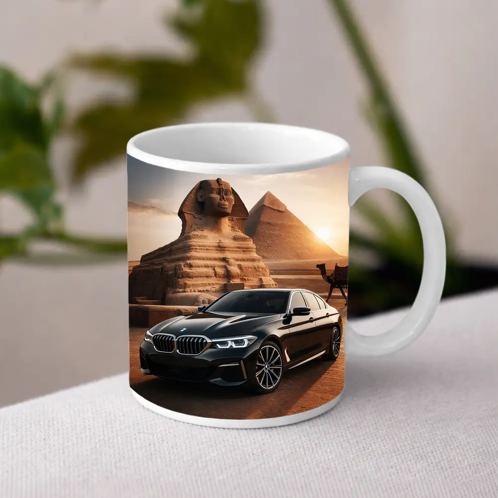 BMW 5 Series Black Egypt Pyramids Sphinx – Mugs