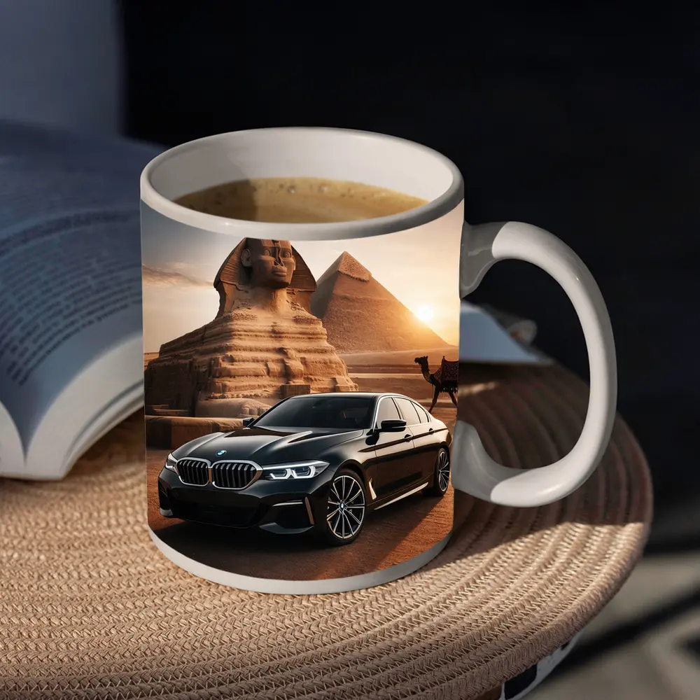 BMW 5 Series Black Egypt Pyramids Sphinx – Mugs