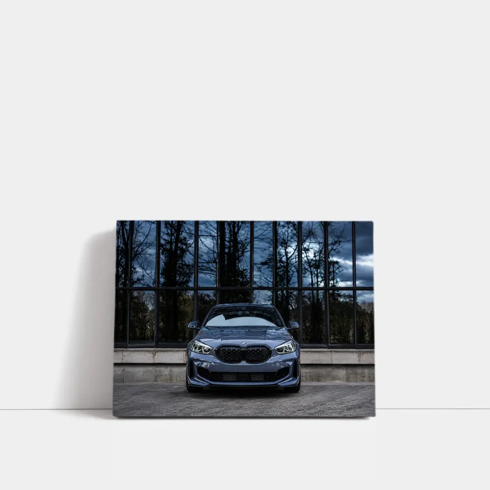 BMW M1 Front View Dark Stormy Background – Wall Art